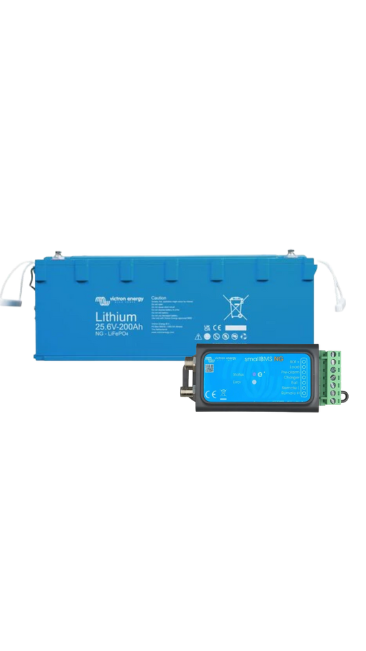 NG BUNDLE DEAL 5 - Victron LiFePO4 Battery 25.6V/200Ah NG and Victron Small BMS NG