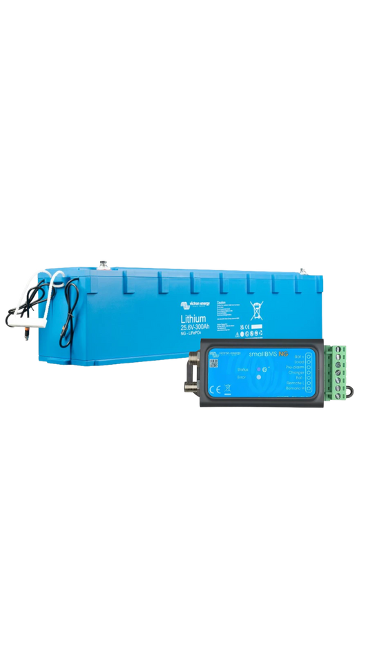 NG BUNDLE DEAL 7 - Victron LiFePO4 Battery 25.6V/300Ah NG and Victron Small BMS NG