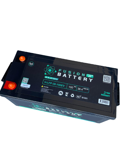 V-LFP-36-100EV | 38.4v 100AH Fusion Lithium Battery | EV Deep Cycle w/12A charger