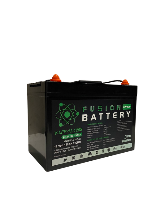 V-LFP-12-120S | 12v 120AH Fusion Lithium Battery | Deep Cycle