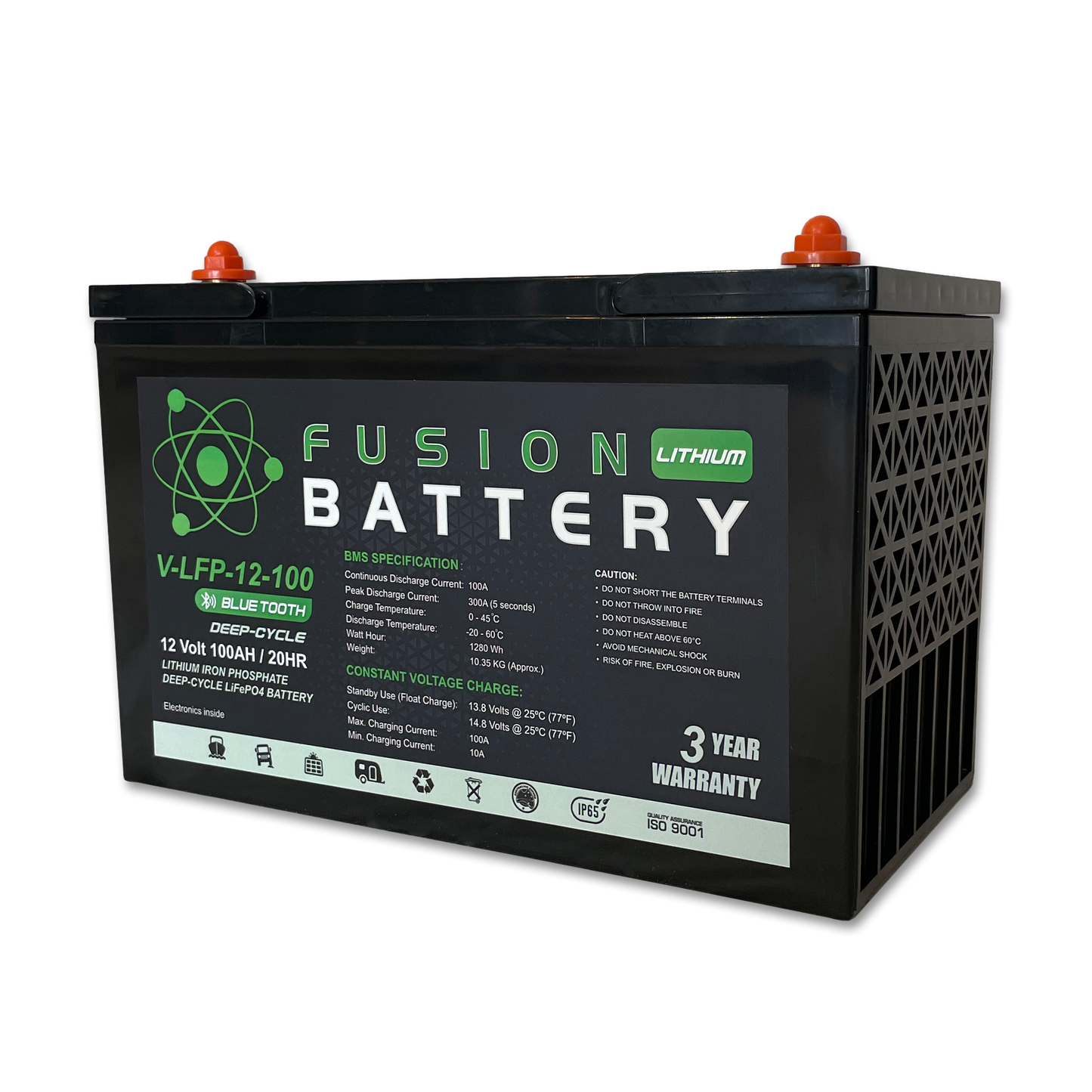 V-LFP-12-100 | 12v 100AH Fusion Lithium Battery | Deep Cycle