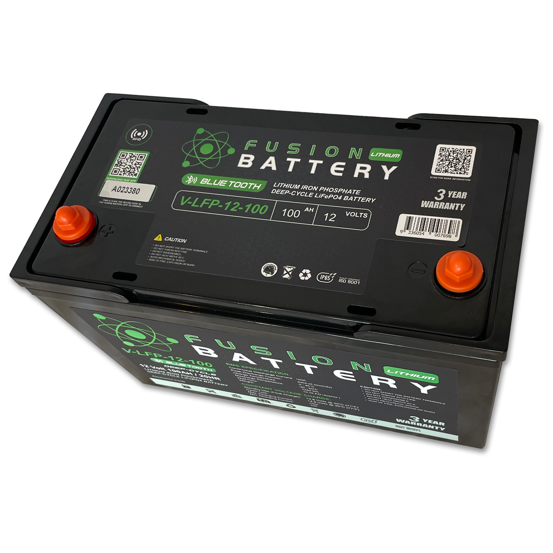 V-LFP-12-100 | 12v 100AH Fusion Lithium Battery | Deep Cycle
