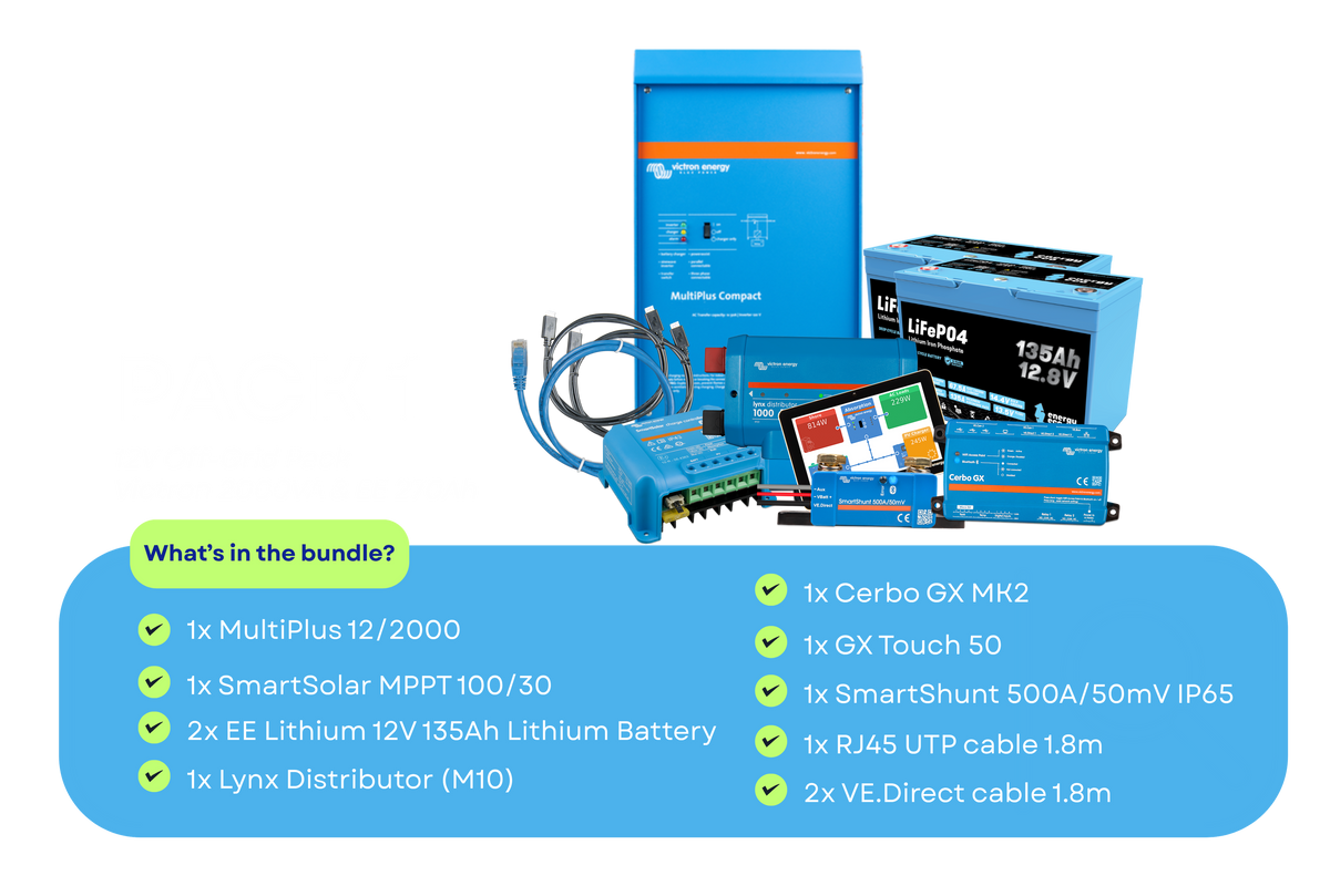 12v Off-Grid Pack | Victron & Energy Eco