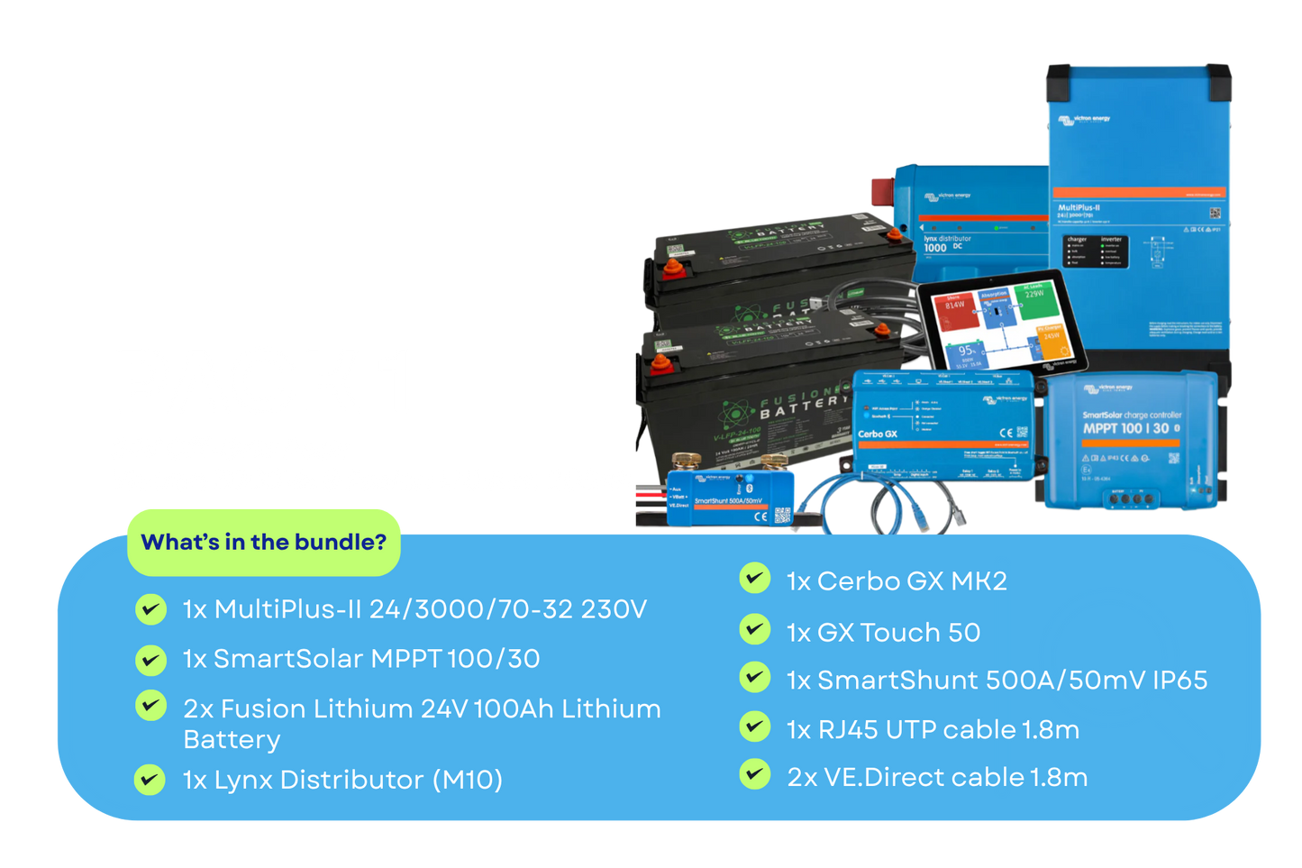24v Off-Grid Pack | Victron & Fusion