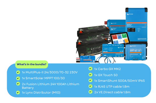 24v Off-Grid Pack | Victron & Fusion