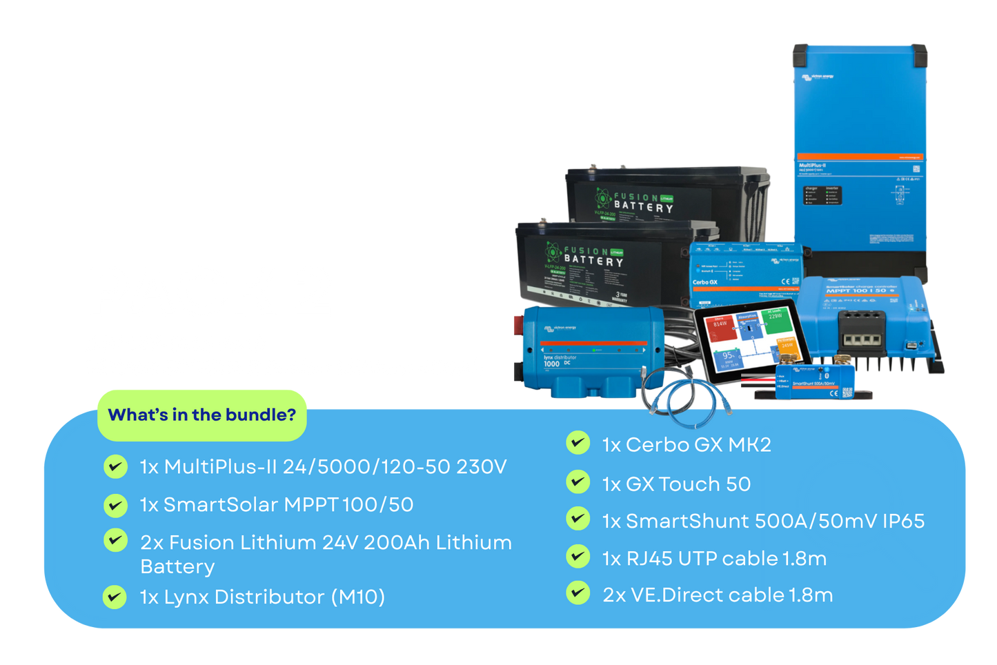 24v Off-Grid Pack | Victron & Fusion