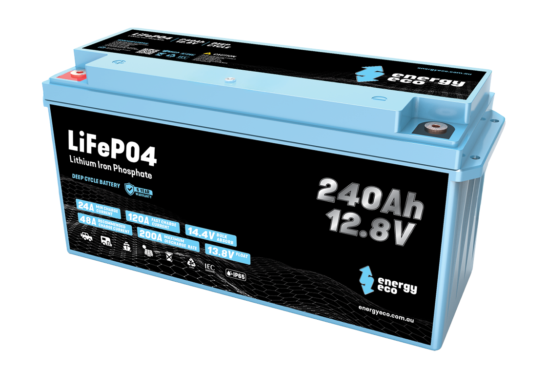Energy Eco EE12-240-BT-DC — 12V 240Ah LiFePO₄ Battery with External Reset Connector