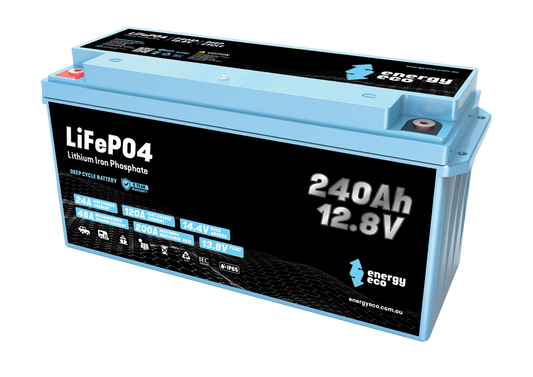 Energy Eco EE12-240-BT-DC — 12V 240Ah LiFePO₄ Battery with External Reset Connector