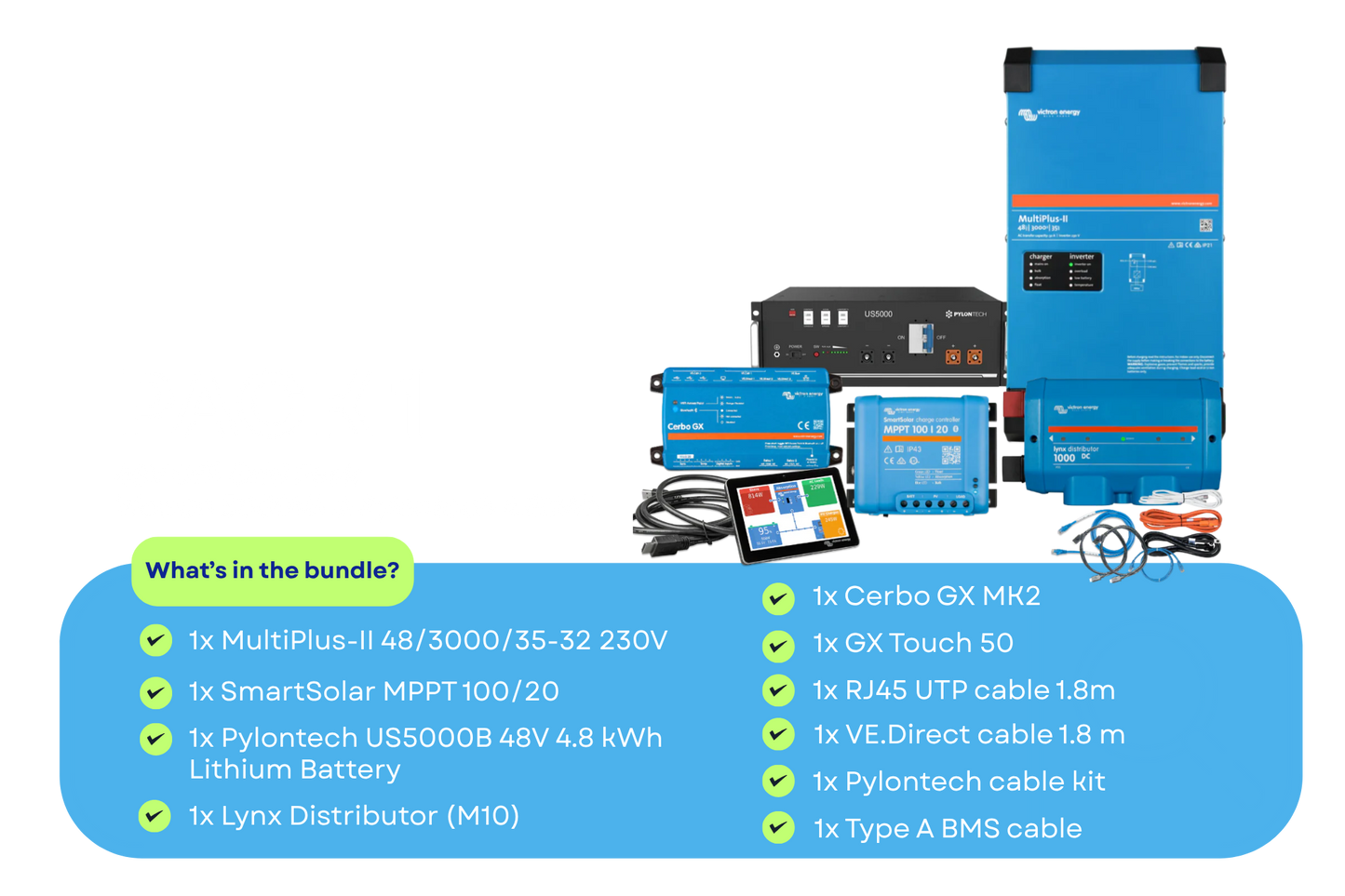 48v Off-Grid Pack | Victron & Pylontech