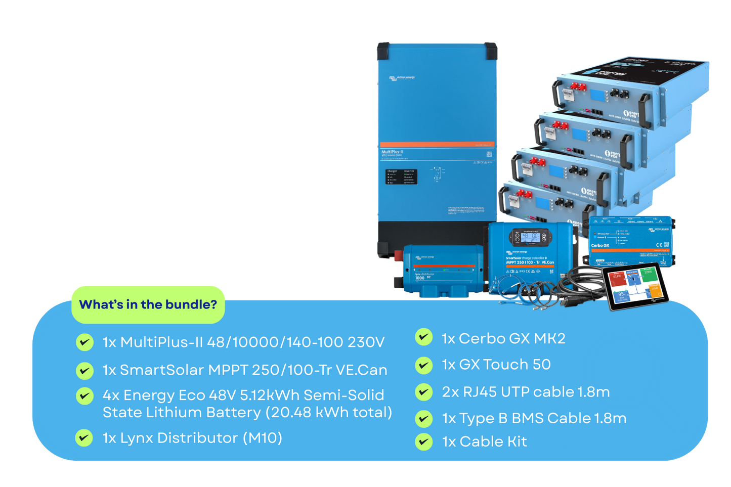 48v Off-Grid Pack | Victron & Energy Eco Semi-Solid State Lithium Battery
