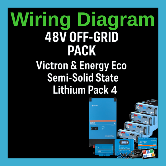 Wiring Diagram - 48v Off-Grid Pack | Victron & Energy Eco Semi-Solid State Lithium Pack 4