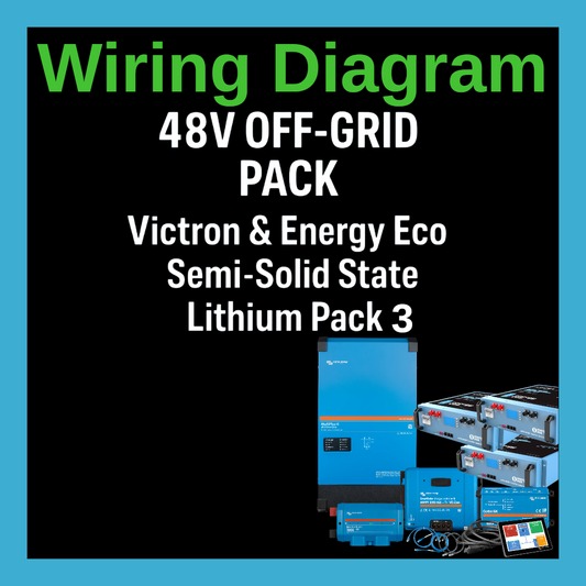 Wiring Diagram - 48v Off-Grid Pack | Victron & Energy Eco Semi-Solid State Lithium Pack 3