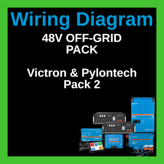 Wiring Diagram - 48v Off-Grid Pack | Victron & Pylontech Pack 2