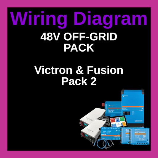 Wiring Diagram - 48v Off-Grid Pack | Victron & Fusion Pack 2
