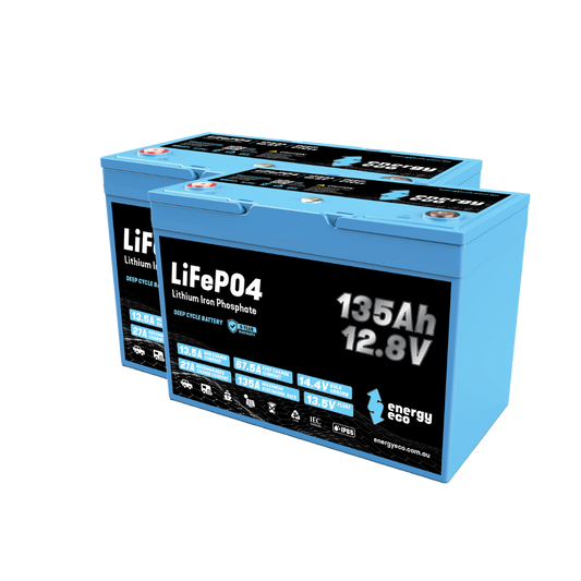 Energy Eco EE12-135-BT — 12V 135Ah LiFePO₄ Battery with Built-In Reset Button