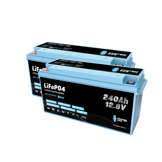 Energy Eco EE12-240-BT-DC — 12V 240Ah LiFePO₄ Battery with External Reset Connector