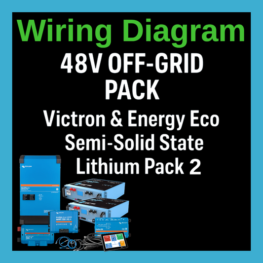 Wiring Diagram - 48v Off-Grid Pack | Victron & Energy Eco Semi-Solid State Lithium Pack 2
