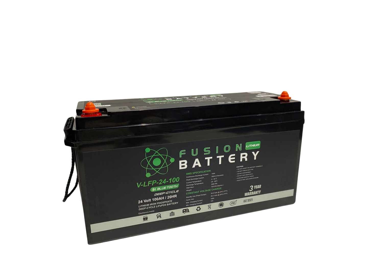V-LFP-24-100 | 24v 100AH Fusion Lithium Battery | Deep Cycle