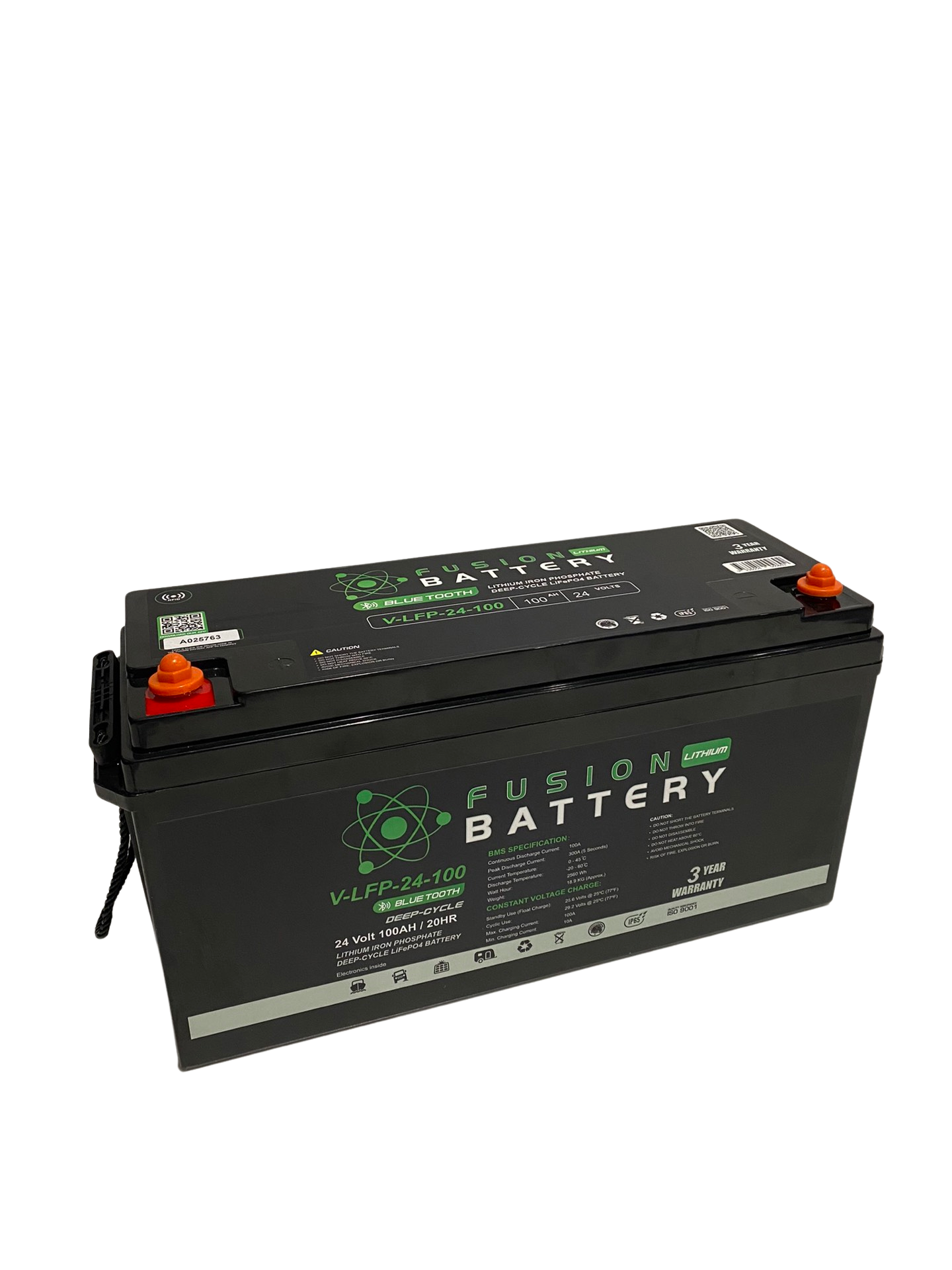 V-LFP-24-100 | 24v 100AH Fusion Lithium Battery | Deep Cycle