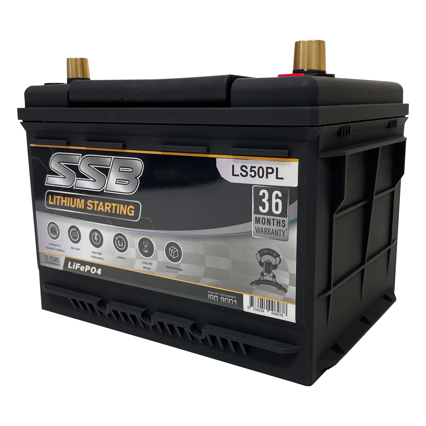 LS50PL | 12v 60Ah 1400CCA SSB Lithium | Starting Battery
