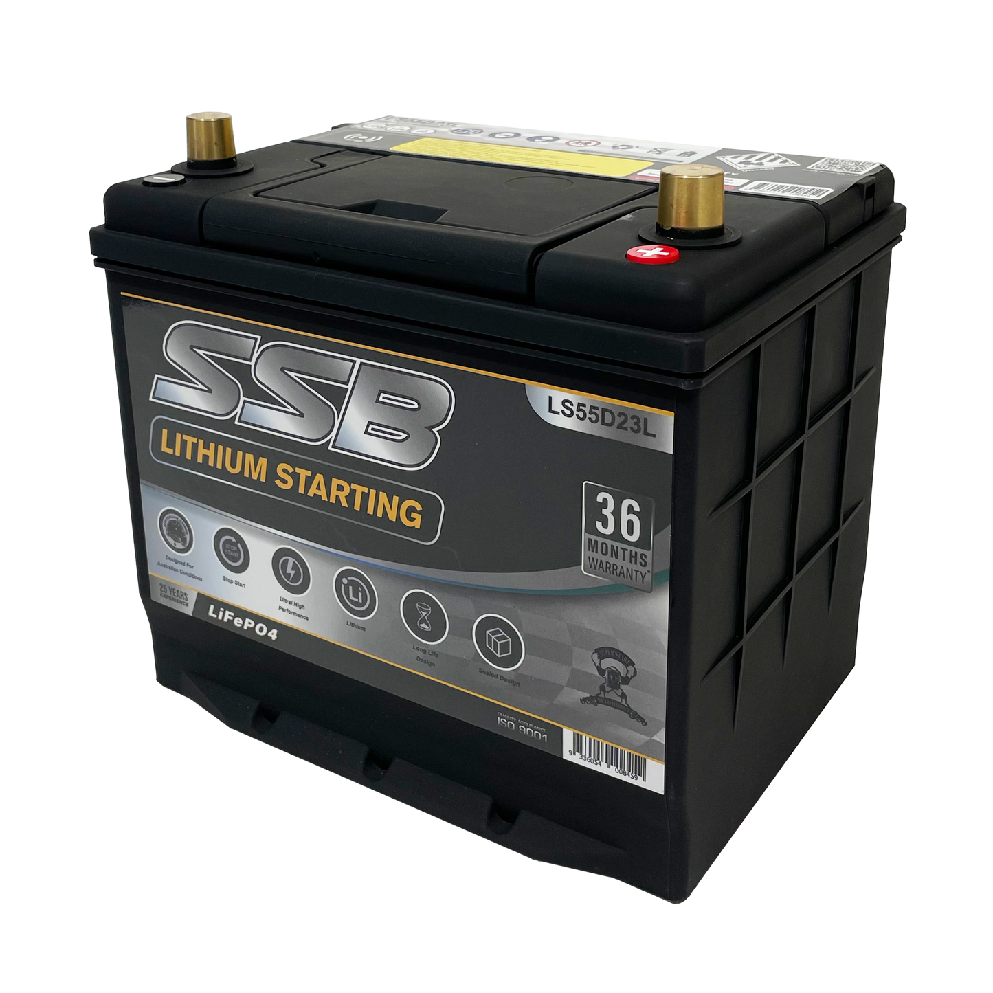 LS55D23L | 12v 60Ah 1400CCA SSB Lithium | Starting Battery
