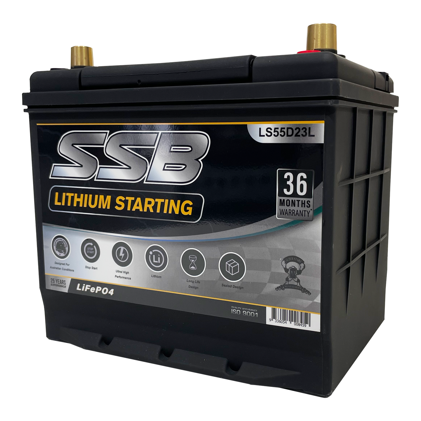 LS55D23L | 12v 60Ah 1400CCA SSB Lithium | Starting Battery