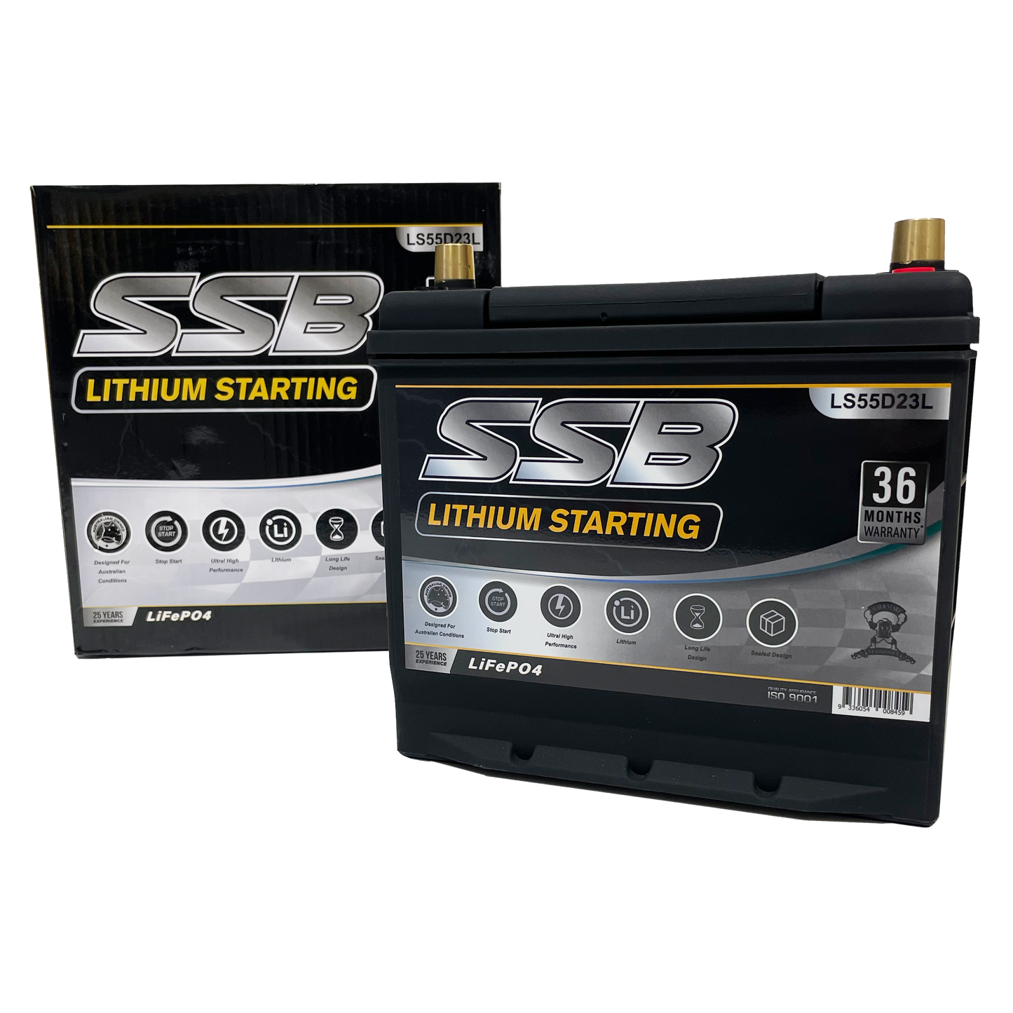 LS55D23L | 12v 60Ah 1400CCA SSB Lithium | Starting Battery