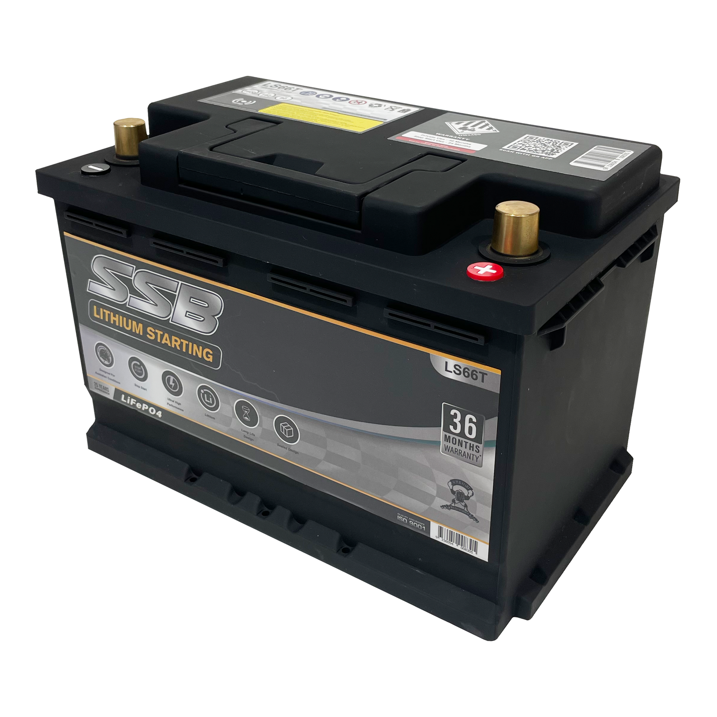 LS66T | 12v 80Ah 1600CCA SSB Lithium | Starting Battery