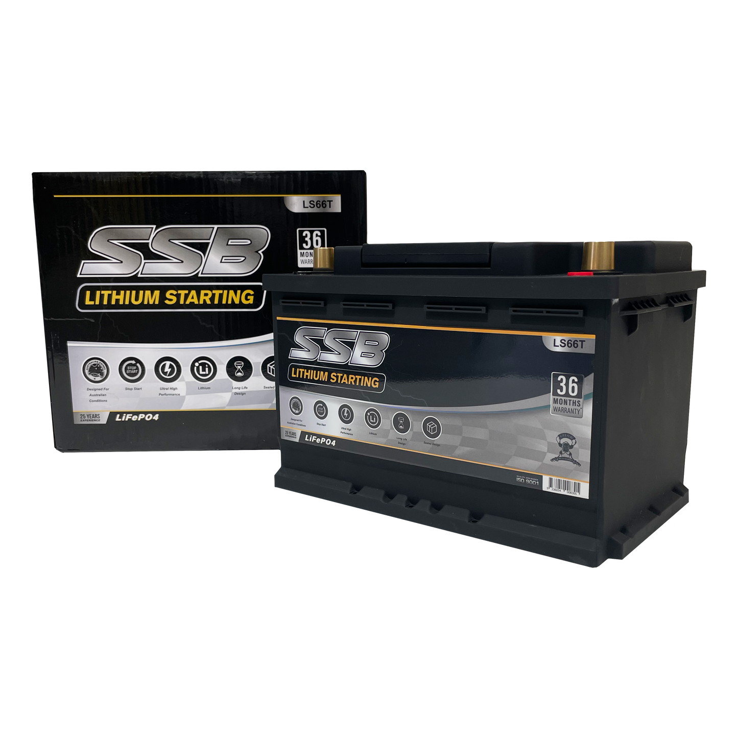 LS66T | 12v 80Ah 1600CCA SSB Lithium | Starting Battery