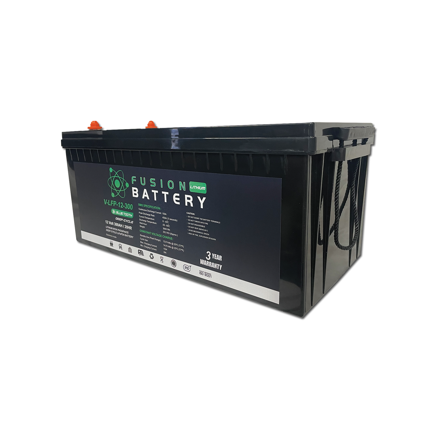 V-LFP-12-300 | 12v 300AH Fusion Lithium Battery | Deep Cycle