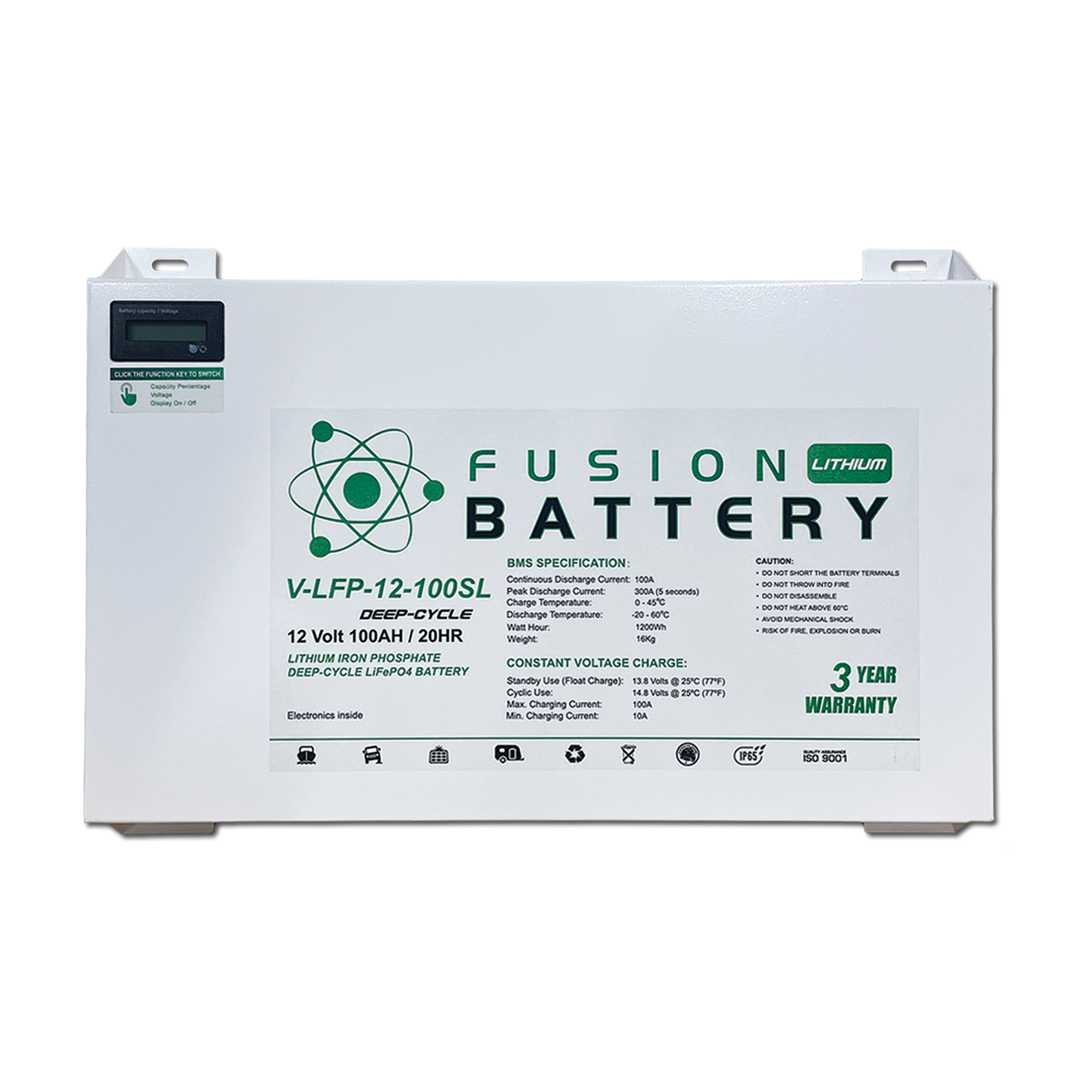 V-LFP-12-100SL | 12v 100Ah Lithium Battery | Deep-Cycle