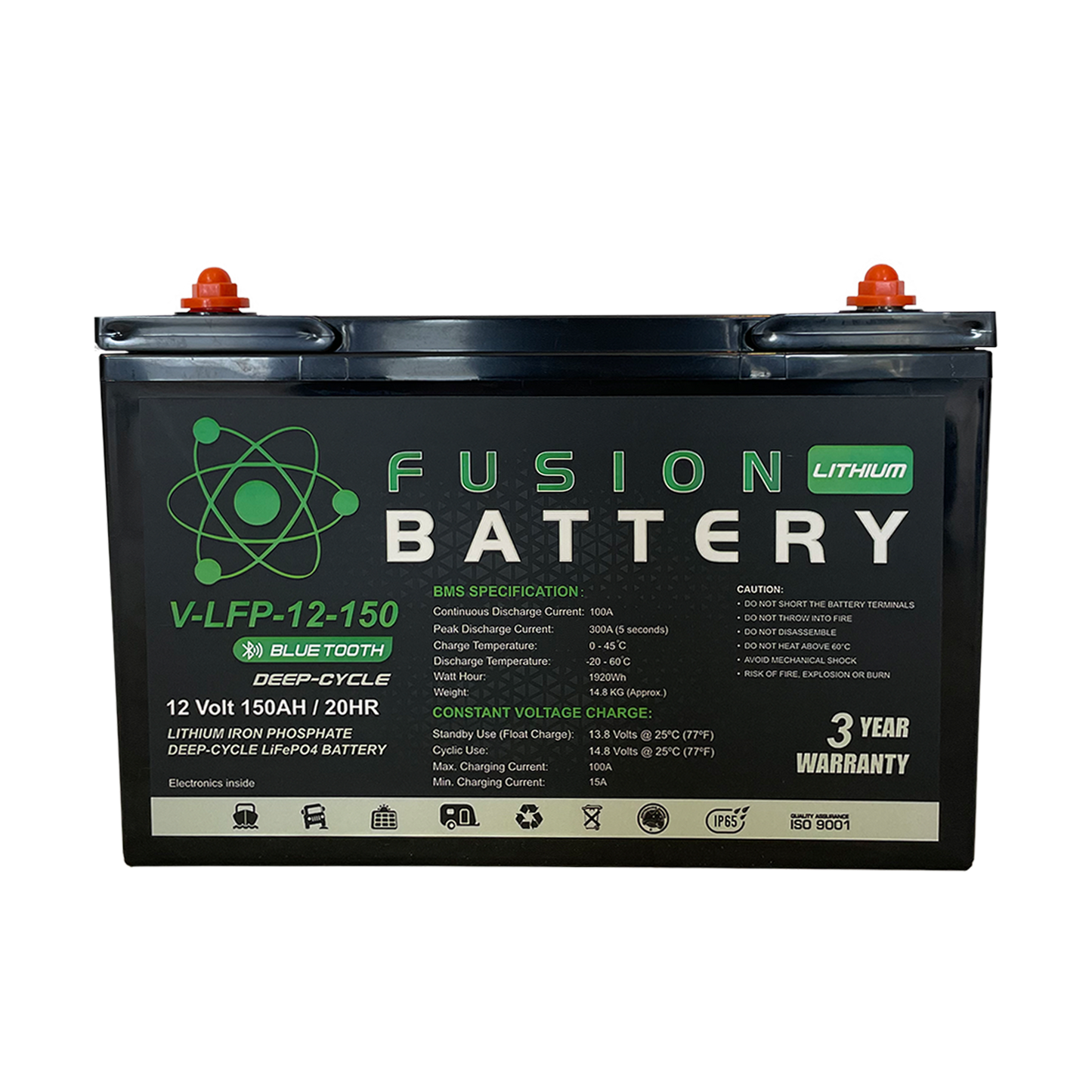 V-LFP-12-150 | 12v 150AH Fusion Lithium Battery | Deep Cycle