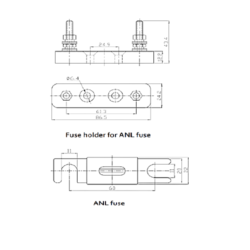 VICTRON Fuse holder for ANL-fuse | (CIP106100000)